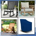 thumbnail image 2 of Rocking Chair Cover 18 Oz Waterproof - 100% Weather Resistant PVC Coated Patio Furniture Cover with Air Pockets & Drawstring for Snug Fit (39" (H) X 32" (W) X 40" (D) X 15" (FH), Blue), 2 of 6