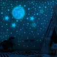 thumbnail image 2 of Pegatinas luminosas Pegatinas de pared luminosas Calcomanías de pared Niños Luna Estrellas Brillan en la oscuridad Pegatina de pared Bebé Niño Niña Habitaciones para niños Decoración de techo TUNC Sencillez, 2 of 5
