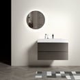 thumbnail image 2 of Sleek Handle-Free Design Gray Vanity | Contemporary Bathroom Use | Seamless Look and Complementary Decor, 2 of 7