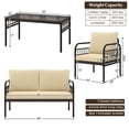 thumbnail image 3 of Gymax 8PCS Furniture Set Outdoor Wicker Conversation Bistro Set w/ Soft Cushions Patio, 3 of 6