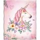 thumbnail image 2 of Manta de unicornio, regalo para mujeres y niñas, con estampado de flores rosas, ideal para dormitorio, sala de estar, cumpleaños y Navidad, suave, acogedora y ligera., 2 of 5