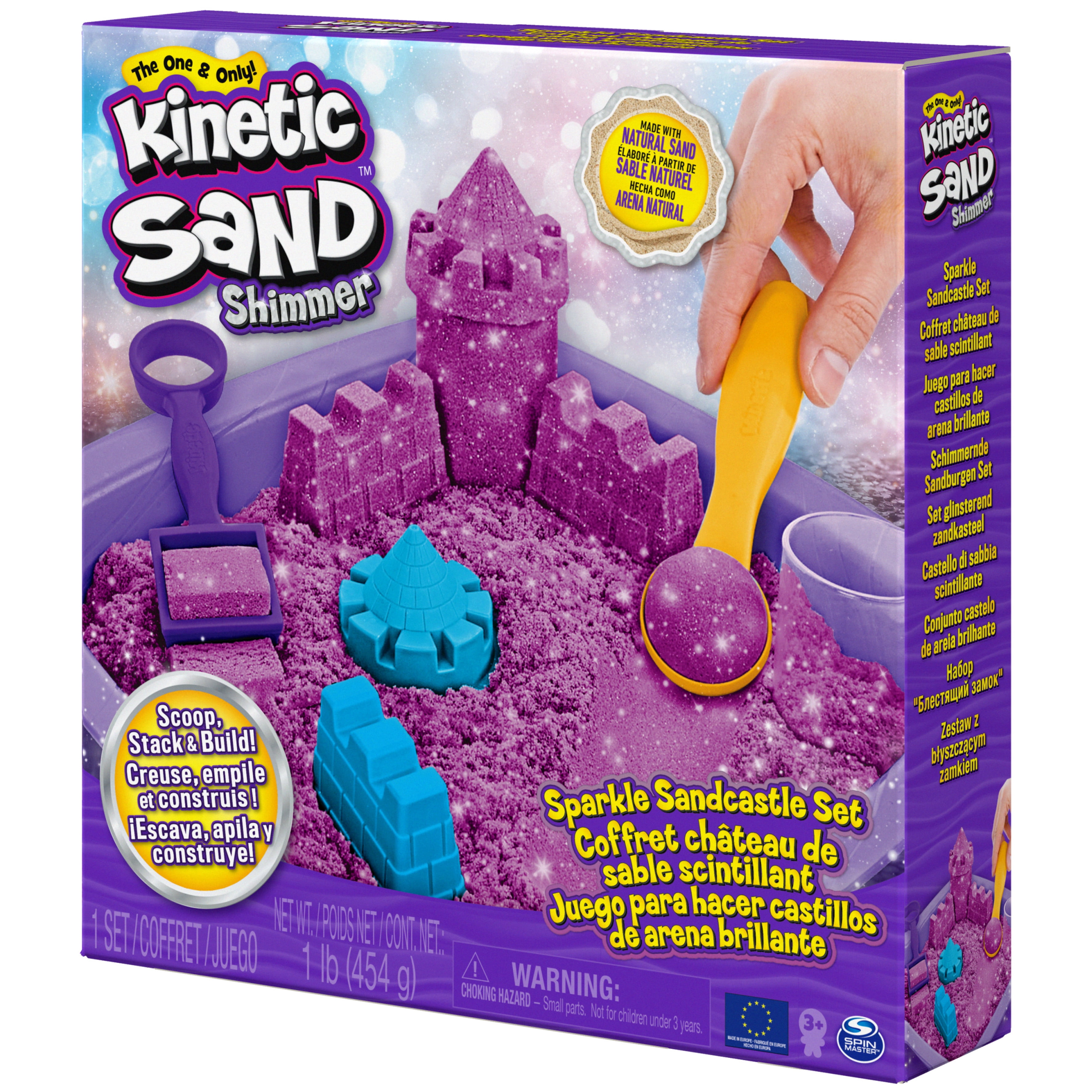 Kinetic Sand The One Only Sandcastle Set 1lb Sand Molds Tools Blue 