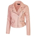 thumbnail image 2 of KOGMO Womens Double Breasted Faux Leather Zip Up  Jacket, 2 of 10