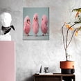 thumbnail image 3 of Rateoe Adorable Pink Fluffy Birds Pattern Decorative Picture – Unique Modern Wall Art, Ready-to-Hang Canvas Print for Home (Vertical), 3 of 6