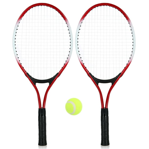 2Pcs Raquettes de Tennis avec 1 Balle de Tennis et Sac de Couverture