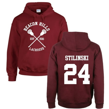 24 Beacon Hills Lacrosse 2-Sided Hoodie Teen Wolf McCall Stilinski Lahey Unisex Sweatshirt,L