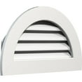 thumbnail image 2 of Ekena Millwork 14"W x 07"H Half Round Gable Vent (19"W x 12"H Frame Size) Functional, PVC Gable Vent with 1" x 4" Flat Trim Frame, 2 of 14