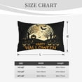 thumbnail image 2 of Halloween Plush Throw Pillow Covers, Halloween Night Pumpkin Happy Pillow Cases with Invisible Zipper,Halloween Decor Microfiber Pillow Cases for Sleeping Bedroom Sofa Living Room, 2 of 6