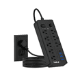 thumbnail image 1 of Multicontactos 8 Tomas, 3+1usb Con Interruptor Independiente Lab.G Negro, 1 of 4