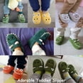 thumbnail image 2 of MUCHENGGIFT Baby Toddler Boys Girls House Slipper Non Skid Fuzzy Cartoon Dinosaur Kids Indoor Bedroom Shoes, 2 of 6