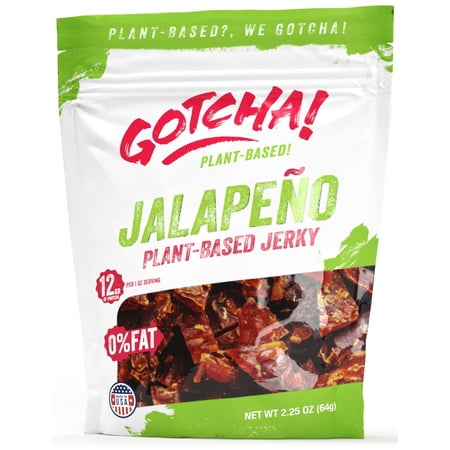 Gotcha! Plant Based Jalapeno Jerky 2.5oz Resealable Bag