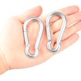 thumbnail image 2 of 4 Pcs Carabiner Clip Heavy Duty , M8 304 Stainless Steel Spring Snap Hook, 2 of 2