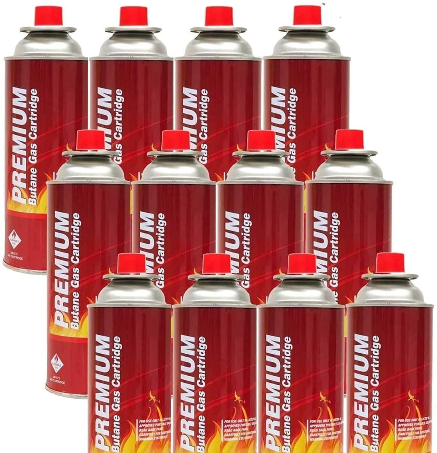 Butane Fuel Canister (12 Pack) - Explosion Proof RVR Safety Release System
