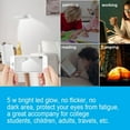 thumbnail image 2 of Learning table lamp rechargeable LED with pen holder bracket usb output bedside night light-white-white, 2 of 5