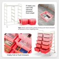 thumbnail image 3 of LILEYI 10 Drawers Rolling Cart, Classroom Organizers, Storage Cart with Wheels, for Teacher Office Home School Supplies Tool Craft Art Paper, Pink Gradient, 3 of 9