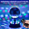 thumbnail image 3 of Rotating 5in Disco Ball Party Lights with Remote, 6-12RPM Adjustable Disco Ball,18 LEDs DJ Light,Hanging and Table 2 Use,1 x Projection rotator 1 x Remote control 1 x Power cable 1 x Mirror ball, 3 of 8