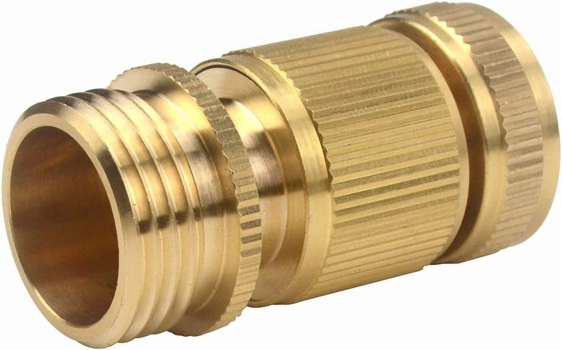HRTGFD-3Sets of Brass Male and Female 3/4 Inch Water Hose Quick Connect Fitting Garden Quick Release Hose Connector