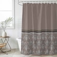 thumbnail image 6 of Boho Brown Flower Shower Curtain Set - Standard 72" x 72" Washable Bathtub Curtain with 12 Hooks, Abstract Bohemia Pesley Floral Waterproof Fabric Stall Shower Curtains for Bathroom/Bathtub Décor, 6 of 6