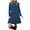 Blue, variant on Long Sleeve Dress for Women Crew Neck Empire Waist Tunic Dress with Pockets