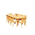 thumbnail image 4 of Grade-A Teak Dining Set: 8 Seater 9 Pc: 118" Rectangle Table And 8 Giva Chairs (2 Arm & 6 Armless Chairs) Outdoor Patio WholesaleTeak #51GV2409, 4 of 6