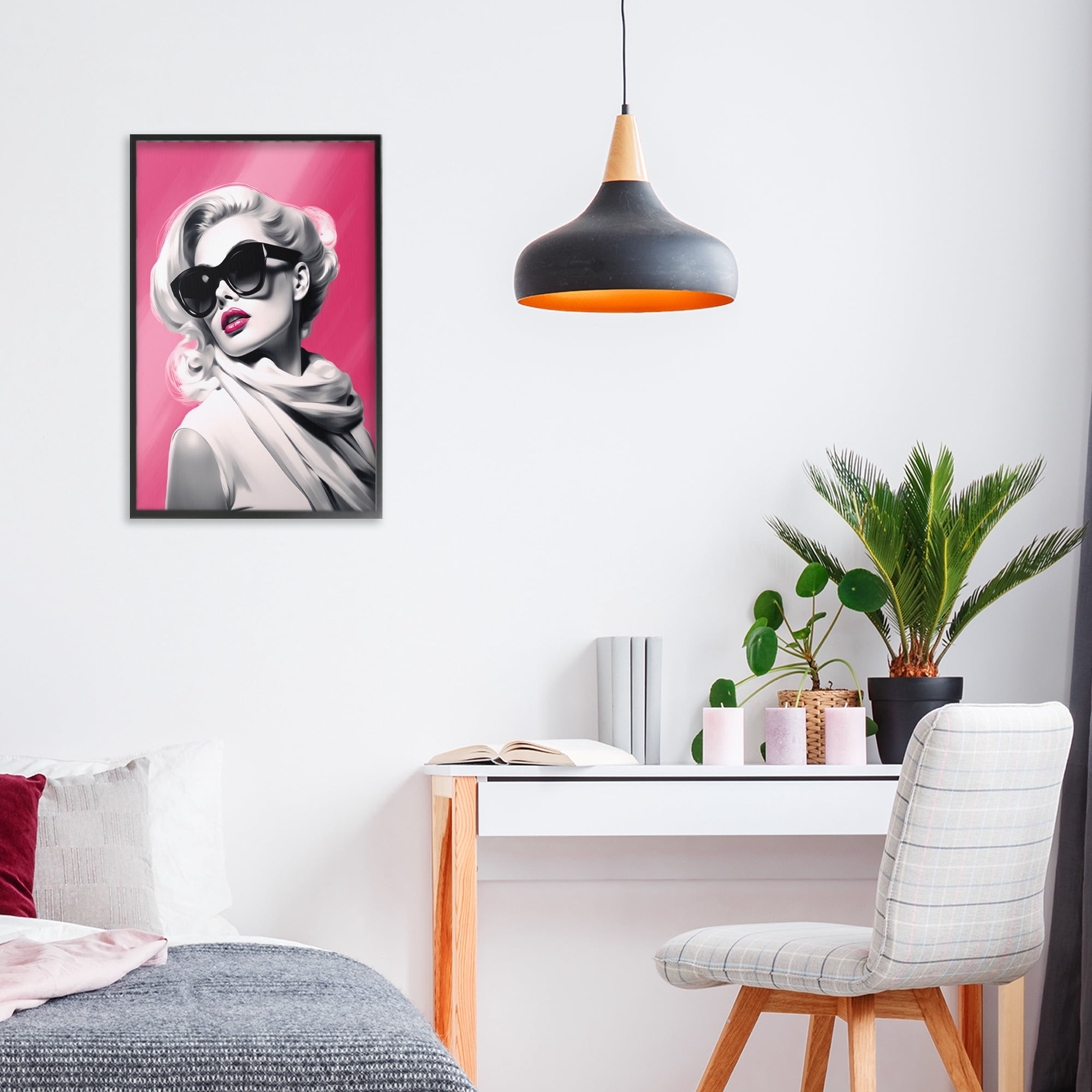 Stupell Industries Vintage Retro Chic Portrait Black Framed Giclee Art, design by Andrea Haase