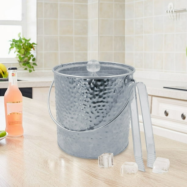 3 Liter Insulated Galvanized Ice Bucket Wine Chiller with Lid