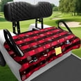 thumbnail image 4 of XYZCANDO Buffalo Plaid Snowflake Golf Cart Rear Seat Cover With 4 Pockets - Non Slip Washable Protector For 2 Passenger Golf Carts, 4 of 8