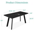 Best Choice Products 47 to 63in Modern Extendable Dining Table for 26