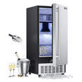 thumbnail image 1 of Coolski 15 in. 100lbs/24H Commercial Nugget Ice Maker in Black, Bulit-in/Freestanding, Auto-Cleaning, 1 of 9