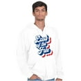 thumbnail image 4 of American Land of the Free Patriotic Zip Up Hoodie Men's Women's Brisco Brands M, 4 of 6