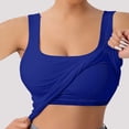 thumbnail image 6 of TARIENDY Plus Size Tank Tops for Women with Padded Lined U Neck Ribbed Basic Tanks Wide Straps Sleeveless Shirts with Built in Bra Blue XXXL, 6 of 10