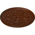 thumbnail image 3 of 32 5/8"OD x 2"P Bradford Ceiling Medallion (Fits Canopies up to 6 5/8"), Hand-Painted Burnished Mahogany Crackle, 3 of 6
