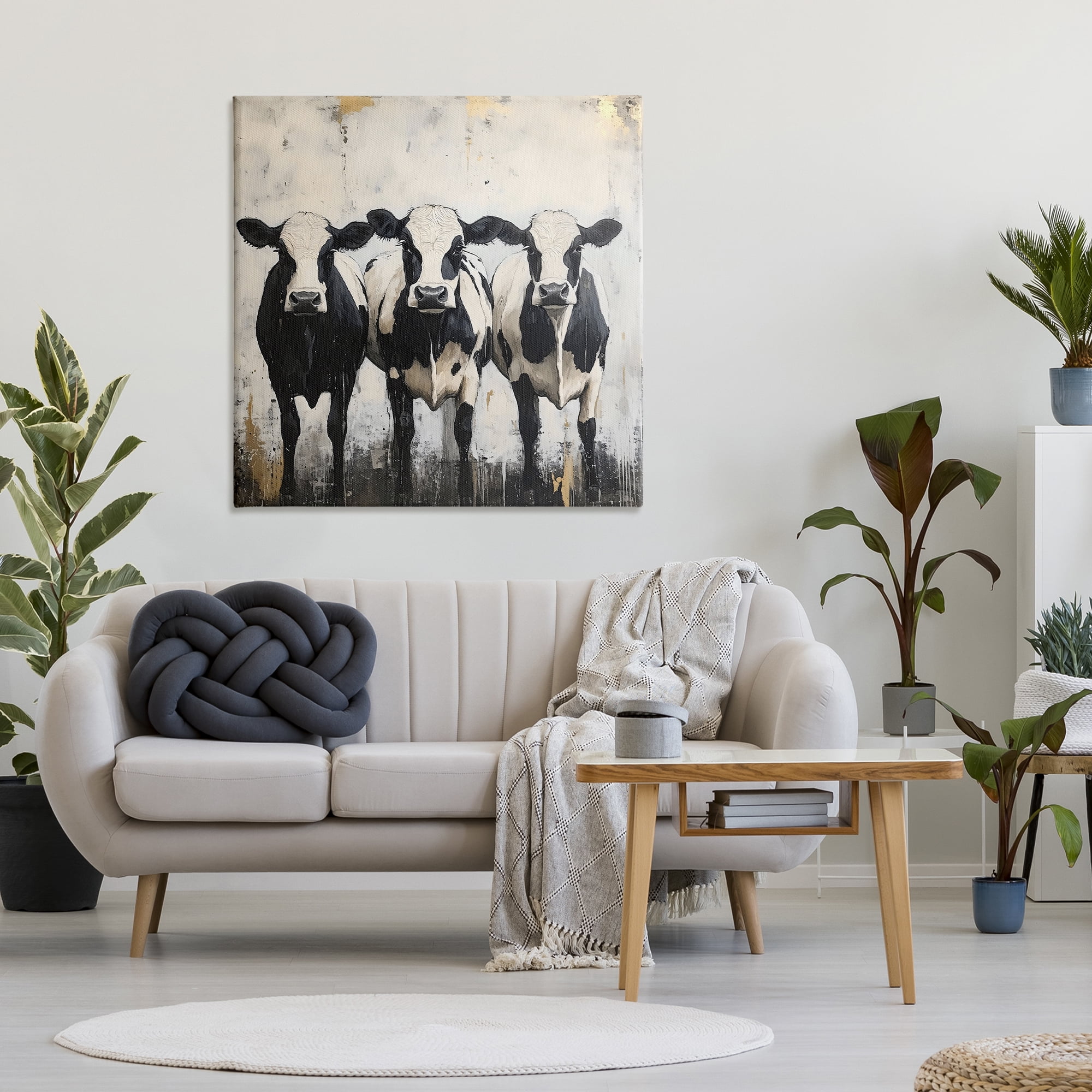 Stupell Industries Three Spotted Cows Canvas Wall Art, design by Creative Studio