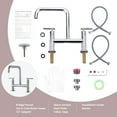 thumbnail image 5 of WOWOW Double Handle Bridge Faucet with Kitchen Sink Hole Cover, 5 of 6