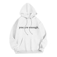 thumbnail image 2 of Afdoent Hoodies For Men Fashion Casual Letter Print Hooded Pullover Long Sleeve Drawstring Hooded Sweatshirt Fall Outwear, 2 of 8