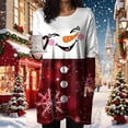 thumbnail image 4 of Duqingm Ladies Christmas Shirts Christmas Shirt Women Merry and Bright Pullover Christmas Lights Graphic T Shirts Xmas Long Sleeves Tops Orange,XL, 4 of 6