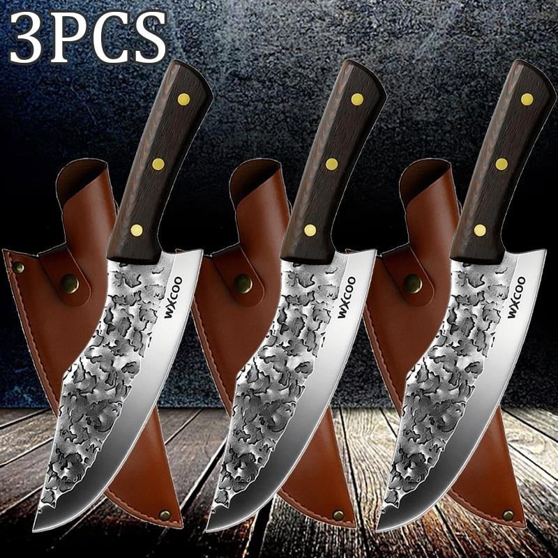 3PCS Stainless Steel Chef Knife Sharp Sashimi Knife Beef Knife Fish Knife Utility Knife Household Items Professional Unique Knives Fruit Knives for Cooking Multipurpose Boning Knife Gifts for Men