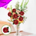 thumbnail image 1 of Silk Simulation Flower Heads | Realistic Artificial Silk Floral Decoration | Red | Lifelike Cloth Petals | DIY Arrangement Material | 10 Pack | 9cm | Home Event Party Craft Decor, 1 of 6