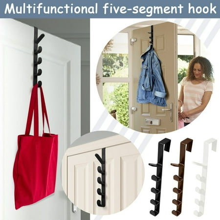 

| 5-Hook Rack Hook Heavy-Duty Over Door Hanger For Coats Organizer The Hats Housekeeping & Organizers