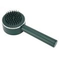 thumbnail image 2 of Cepillo de pelo de paleta fácil desenredar dientes suaves masaje del cuero cabelludo agarre cómodo cepillo de pelo peine verde, 2 of 8