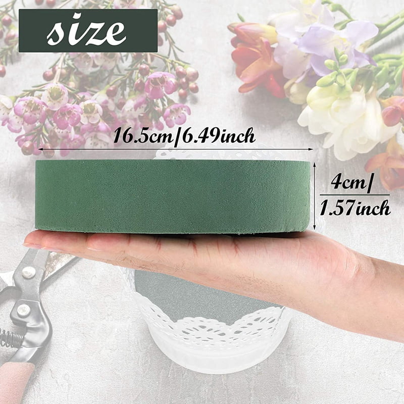 6Pcs Flower Foam Blocks,6.5Inch Round Dry Floral Foam for ,for Wedding Aisle Flowers,Party Decoration
