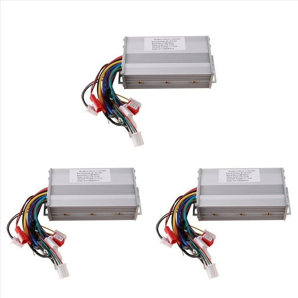 3X 36V/48V 500W 12 Tubos Bicicleta Eléctrica e-Bike Scooter Controlador de Motor CC Sin Escobillas