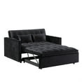 thumbnail image 5 of Hommoo 3 in 1 Convertible Pull Out Sofa Bed, Loveseat Sleeper Sofa, Black, 5 of 6