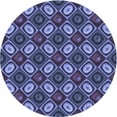 thumbnail image 1 of Ahgly Company Machine Washable Indoor Round Transitional Light Slate Blue Area Rugs, 8' Round, 1 of 7