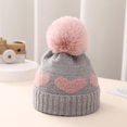 thumbnail image 2 of gorro de invierno para bebés de 0 a 12 meses con suave estampado de corazones para recién nacidos, niños y niñas JM Papelería, 2 of 5