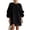 Black, variant on Womens Casual Dresses 3D Flower Decor Button Down Mini Dresses Elegant Business Beach Vacation Vestidos,Green (XL)