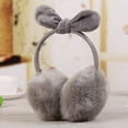 thumbnail image 3 of Orejeras con diseño de pajarita de amor Orejas de conejo orejeras cálidas de invierno, 3 of 5