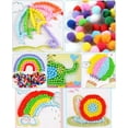 thumbnail image 2 of 2000 Pcs 1cm Assorted Pompoms Multicolor Valentine Day Arts and Crafts Fuzzy Pom Poms Balls for DIY Creative Crafts Decorations, 2 of 8