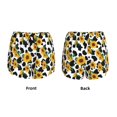 thumbnail image 3 of Balery Cute Cow Print Sunflower A Pantalones cortos deportivos para mujer con forro y dos bolsillos, elásticos, para entrenamiento, gimnasio, yoga-X-Large, 3 of 7