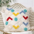 thumbnail image 3 of Fundas de almohada bohemias de 18 x 18, funda de almohada tejida con borlas, funda de almohada bohemia para sofá, dormitorio, sala de estar (sin relleno de almohada, 1 unidad), 3 of 8